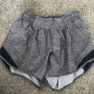 Gray Lulu lemon Hotty hot shorts